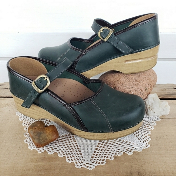 🌿Reserved for Ruthanne🌿Emerald Green Dansko Marcelle Mary Jane Cottage Boho 38 - Picture 7 of 12